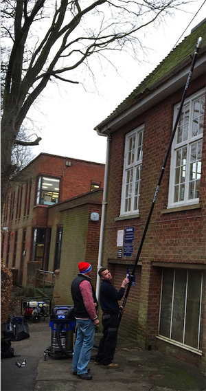 The Hitchin Girls’ School utilised a SpaceVac to clean their hard to reach gutters The Hitchin Girls’ School utilised a SpaceVac to clean their hard to reach gutters